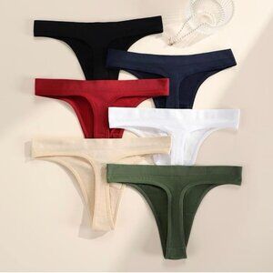 SHARICCA Seamless Thongs for Women Sexy Breathable No Show Thong Underwear Women